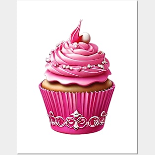 Pink Cupcake Posters and Art